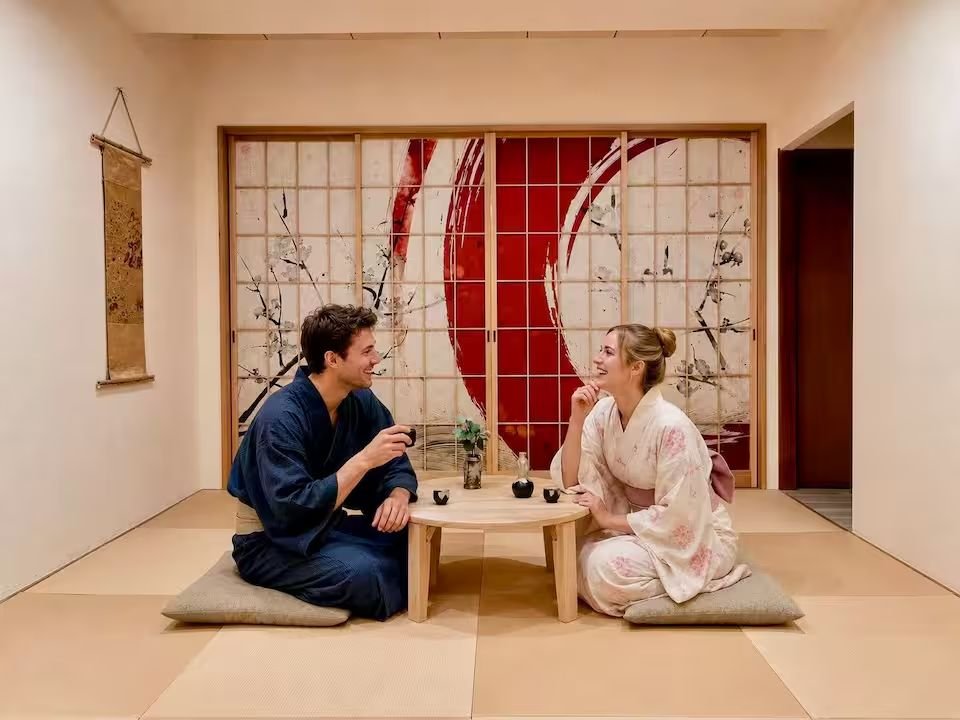 亀有・足立の貸切宿(2F)の和室(布団2組)